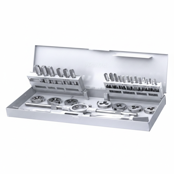 Krafft 32 Piece Tap &amp; Die Set 3-12mm Tungsten Alloy