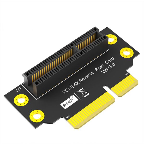 PCI-e 4X 3.0 90Degree Reverse Male to Female Riser Card for 2U Server