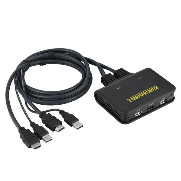 2-Port USB Compatible with HDMI KVM Switch with Cable