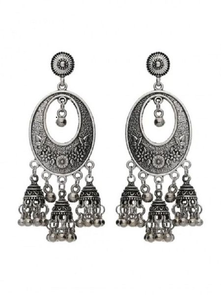 Classic Women's Jhumka Earrings Indian Jewelry Handmade Tribe Vintage