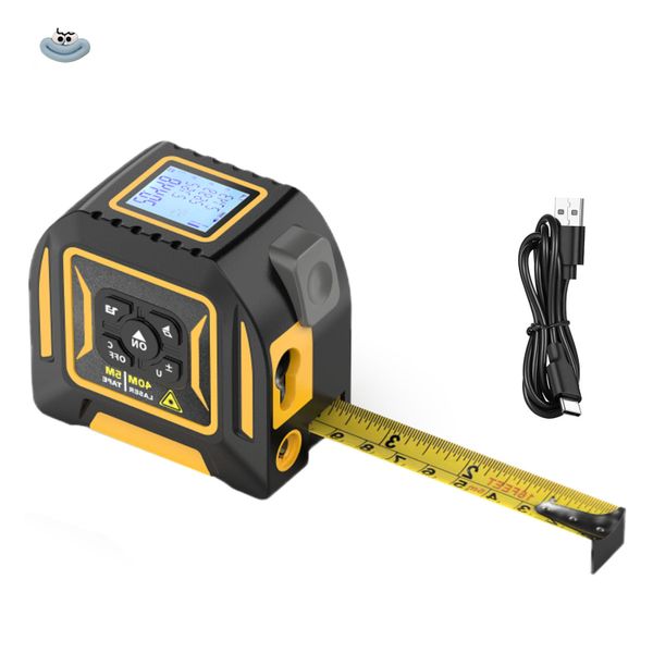 3-in-1 Digital 5m Laser Tape Distance Measure Device with LCD Display
