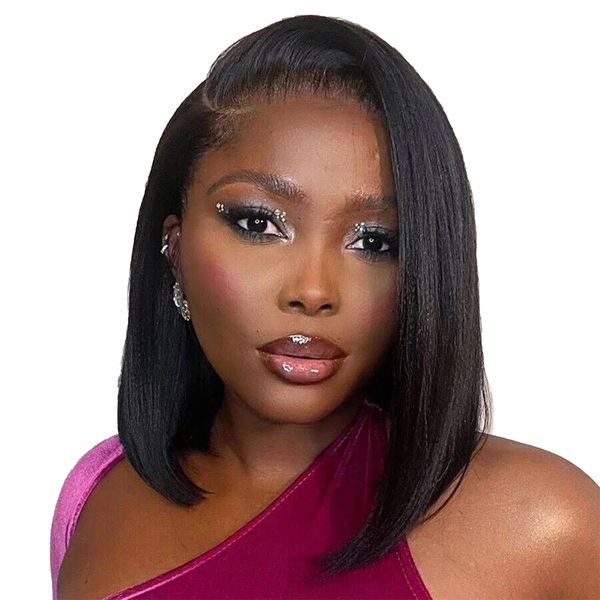13A Glueless Bob Full Frontal Straight Wig 12Inch,13 X4 Ear to Ear HD Lace