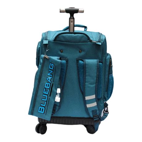 4 Wheel Trolley Backpack with Telescopic Handle and Hard Base For