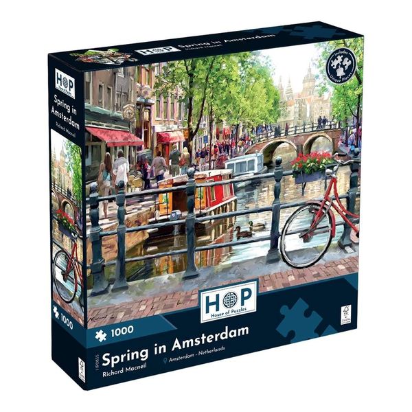 House of Puzzles - Spring in Amsterdam - 1000 Piece Jigsaw Puzzle