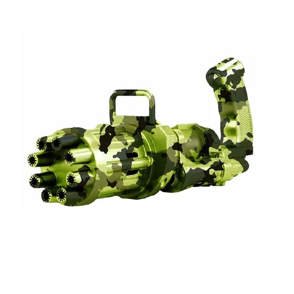 Camouflage Kids Gatling Gun Automatic Bubble Machine Toy