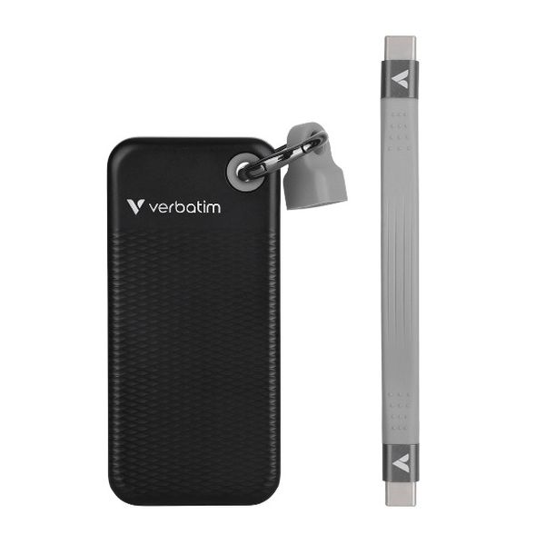 Verbatim Pocket SSD Keyring and Cable Holder | USB-C | 2TB