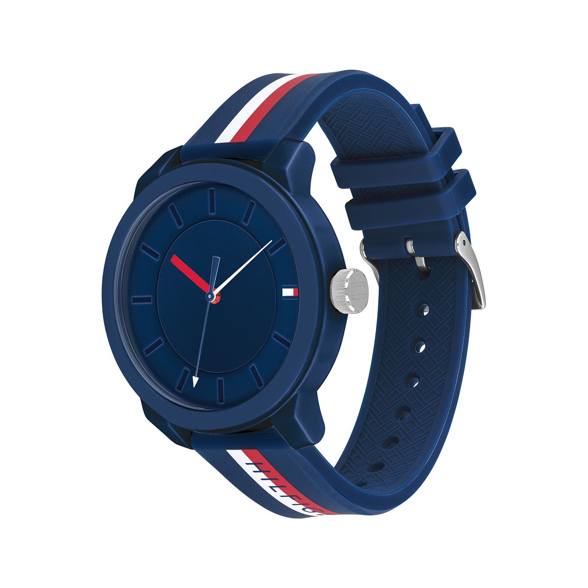 Tommy Hilfiger Denim Blue Dial with MultiColoured Silicone Strap