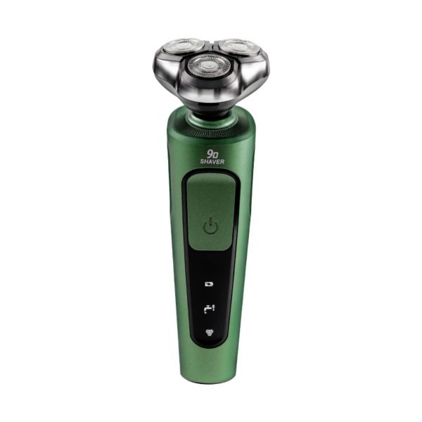 3-in-1 Men's Beard Trimmer Clipper Shaver 9D Electric Razor - Green