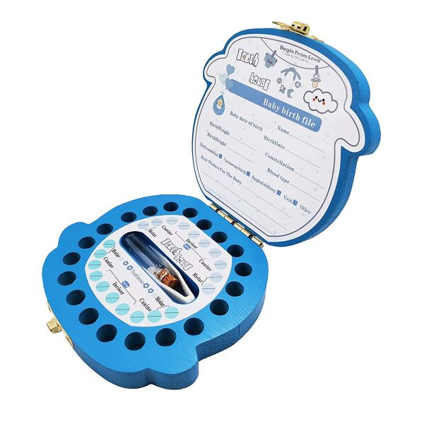 Baby First Tooth Haircut Keepsake Fairy Kids Milk Tooth Storage Box