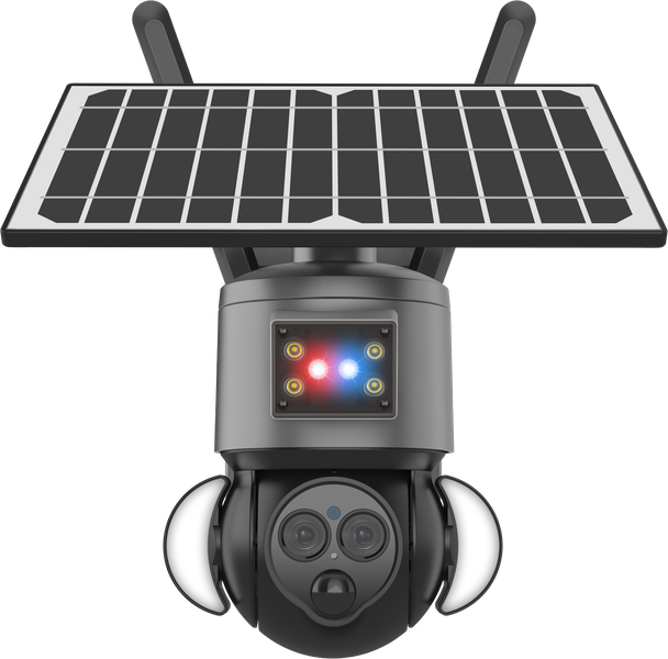 HiMost HiSC19 6MP Waterproof 4G Solar Power PTZ Security Camera Dual Lens