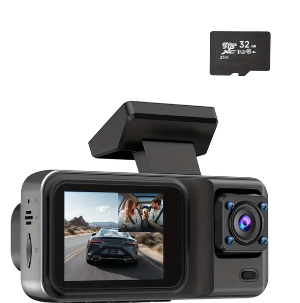 Dual Camera 1080P Dashcam With 32GB Card