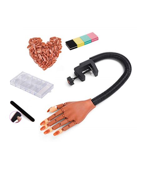 Training Practice Hand with Nail File and Nail tips