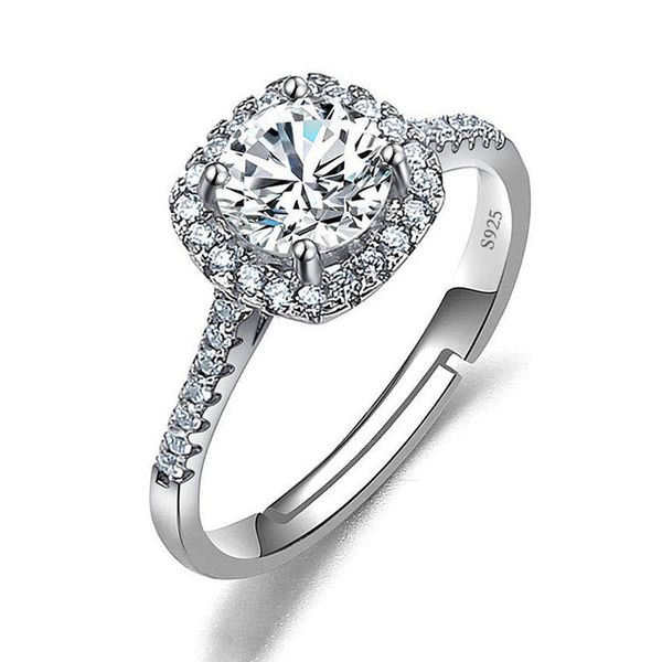 Ring Jewellery 1 Carat 2 Carat Moissanite Adjustable Ring