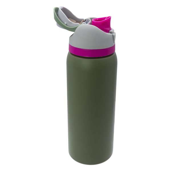 Regent Travel Vacuum Flask Stainless Steel with Sip Straw, 960ml