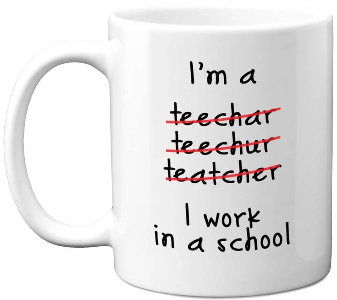 I work In A School Birthday Christmas Teacher Gift Premium Coffee Mug