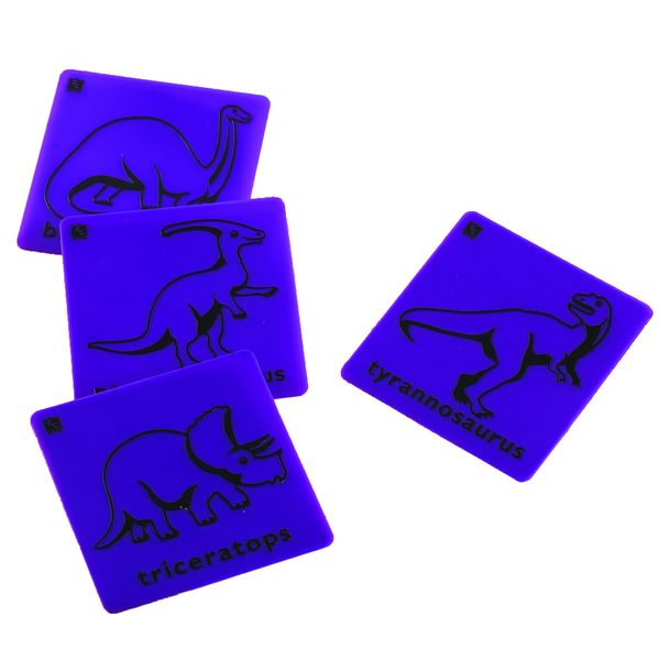 EDX Education Rubs Dinosaurs - 4 Piece