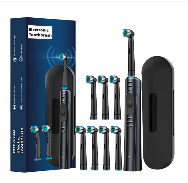 Bltunoed Electric Toothbrush Set, Rotating Cleaning, 11,000 Vibrations
