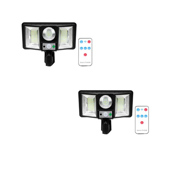 Set Of 2 Waterproof IP67 Outdoor Solar Flood Light With Remote GD-2202