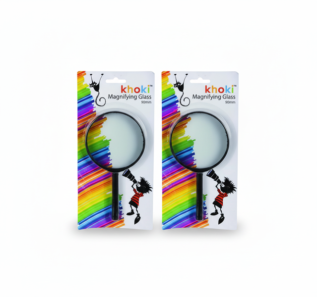 Khoki 90mm Magnifying Glass for Close-Up Viewing and Detail - 2 Pack