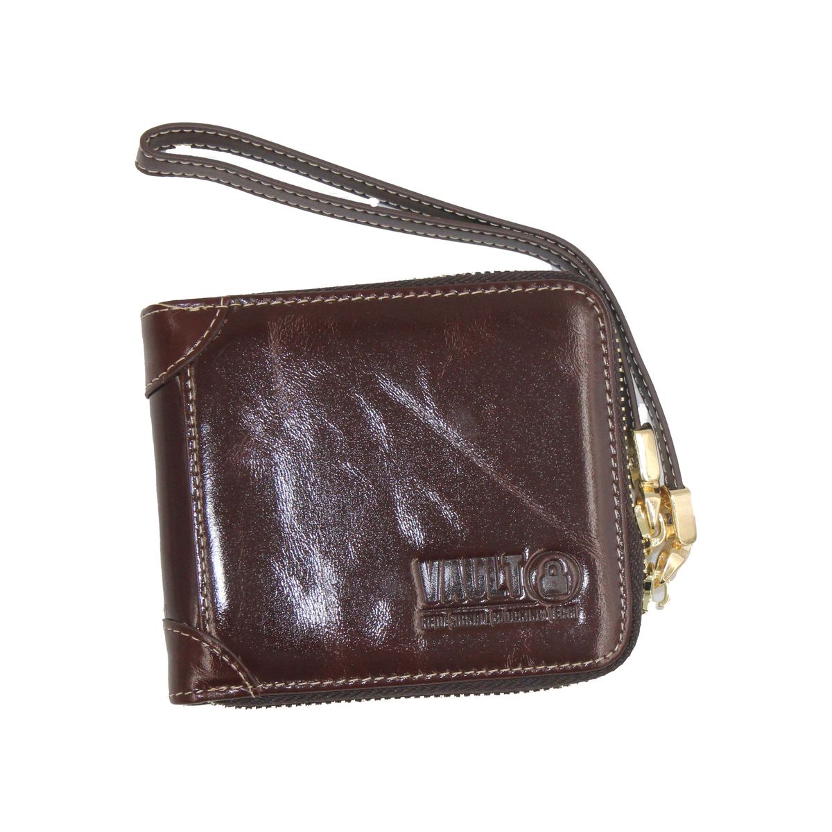 Anti-Theft, Genuine Leather Clutch Purse Wallet with RFID Protection