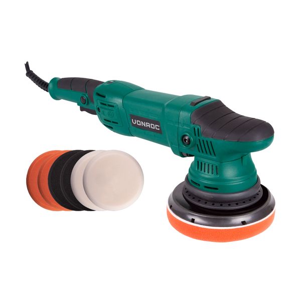 VONROC Dual Action Polisher 1050W - 150mm | Incl. 7 polishing pads