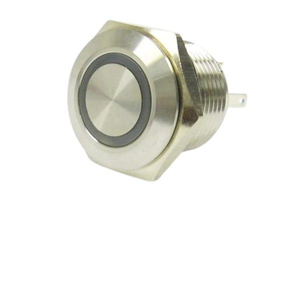 AVP16F-M1SCR12 16mm Momentary Vandal-Proof Switch Red LED IP65