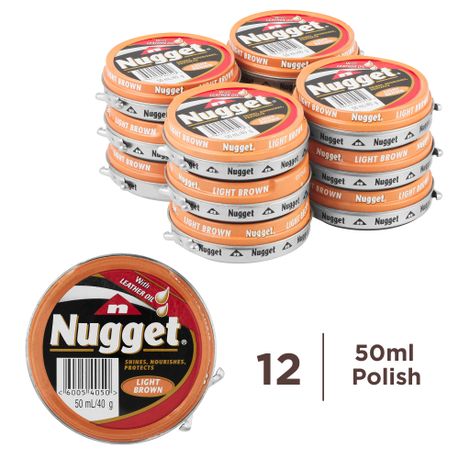 Nugget 12X50ml Leather Shoe Polish Light Brown Shop Today. Get it Tomorrow takealot