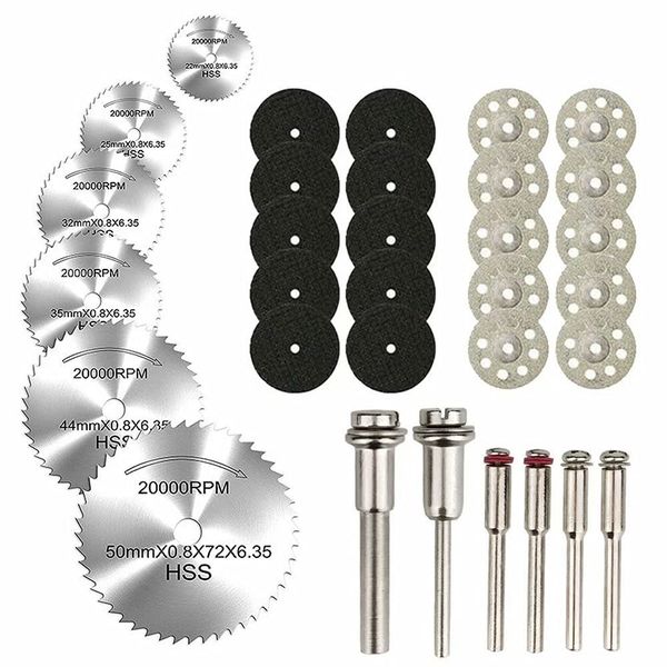 Tool DIY Diamond Metal Wood Cutting Discs for Rotary Tool Set Of 32