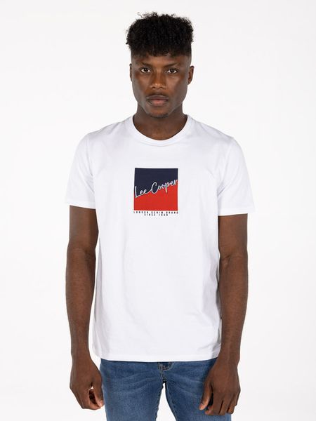 Lee Cooper Men's SS T-Shirt:Hamilton White