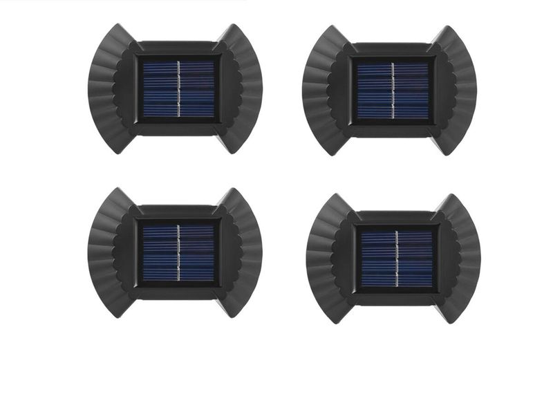 Solar Powered Wall Light - 4 Piece