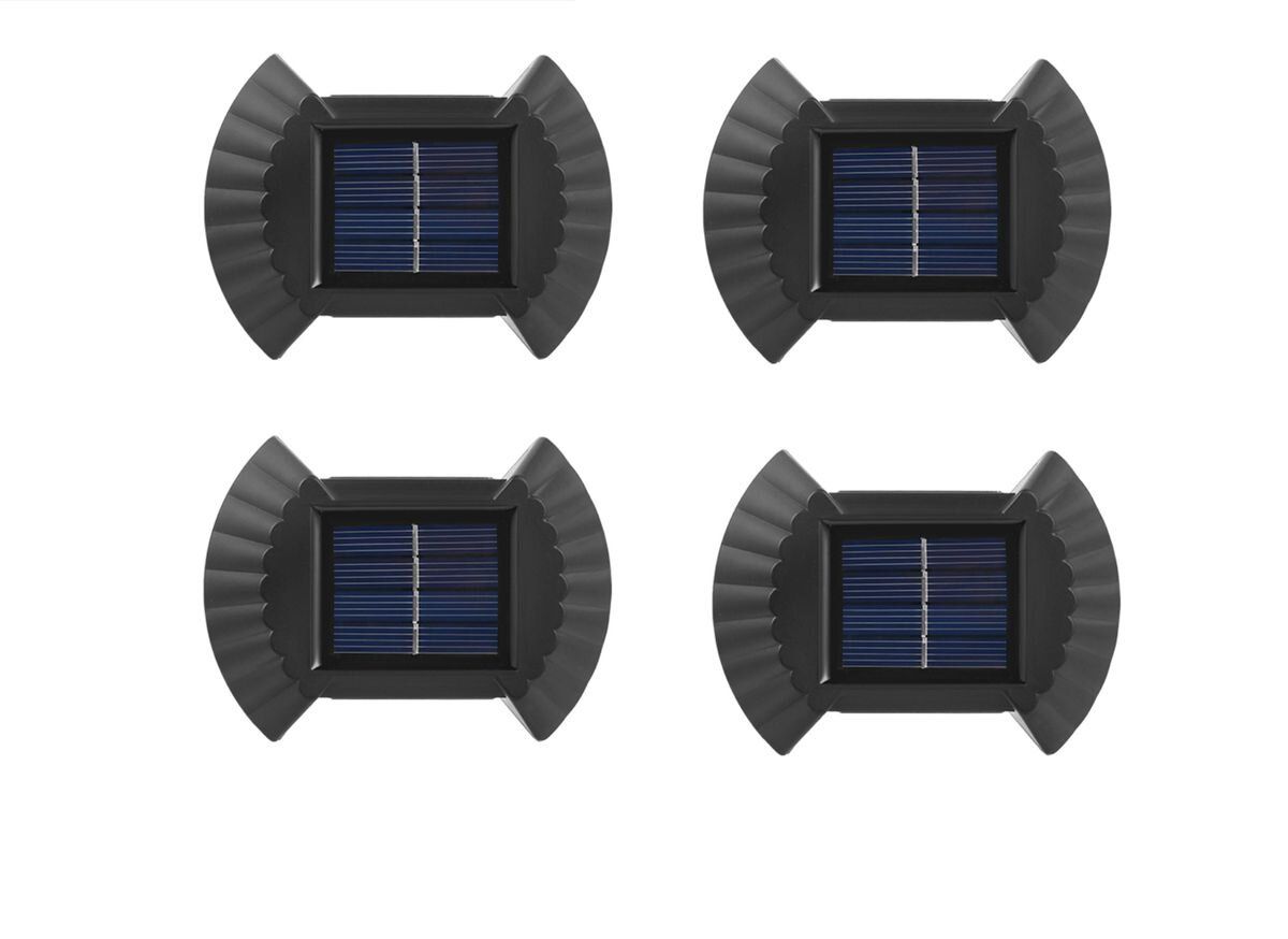 Solar Powered Wall Light - 4 Piece