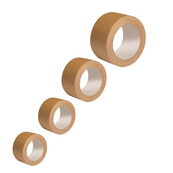 DIY Adhesive Sealing Brown Paper Packaging Gummed Tape Set Of 6