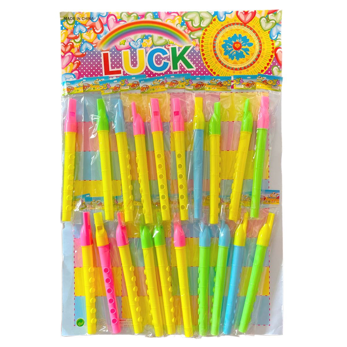 Party & Classroom Kids Prizes Pack - 20 Miniature Flute Instrumental Toys