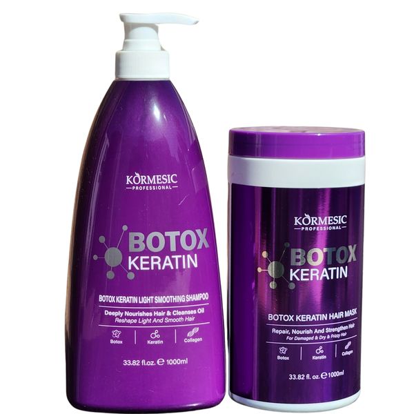 Kormesic Botox Keratin Shampoo, Hair Mask Combo