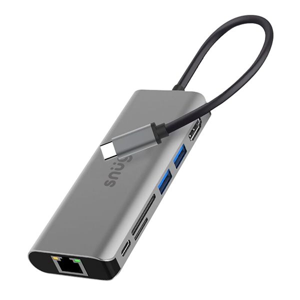 Snug USB-C 7 Port Multifunction Hub - Space Grey