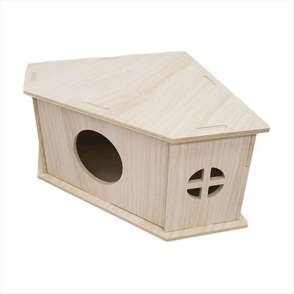 Hide Hut Playground Small Animal Habitat Sturdy Natural Pet Supplies