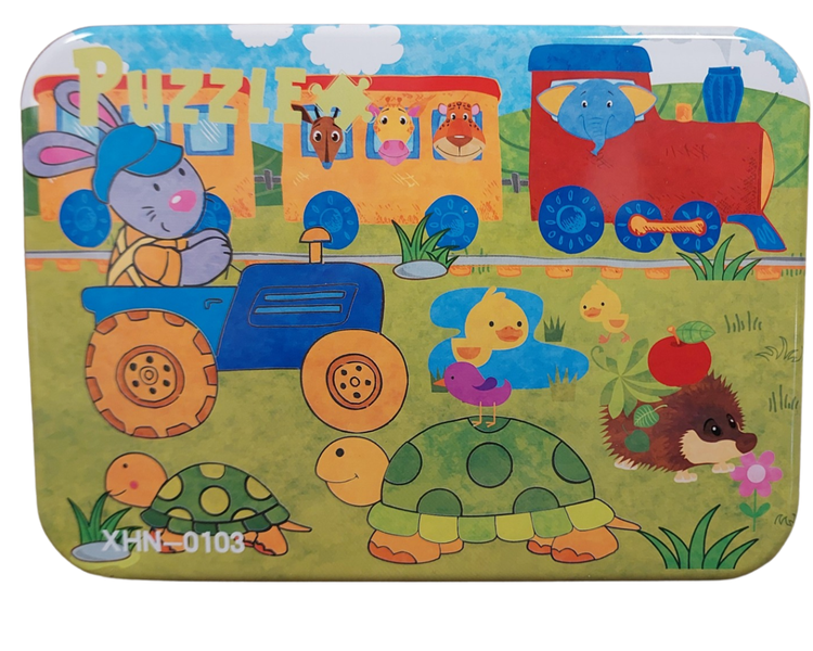 Animals Traveling Puzzles 4 in a Tin