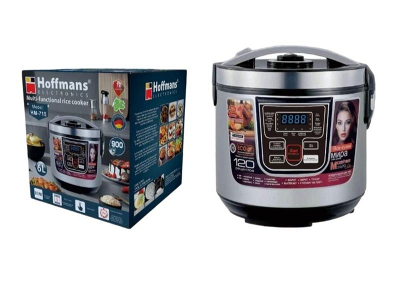 Hoffmans 21in1 Multifunctional Electric Smart Digital Rice Cooker-6L, Black