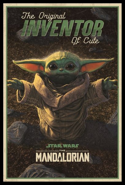 The Mandalorian - The Original Inventor Poster with Black Frame