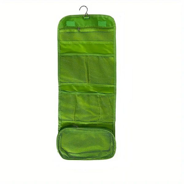 Foldable Travel Makeup Bag Green image