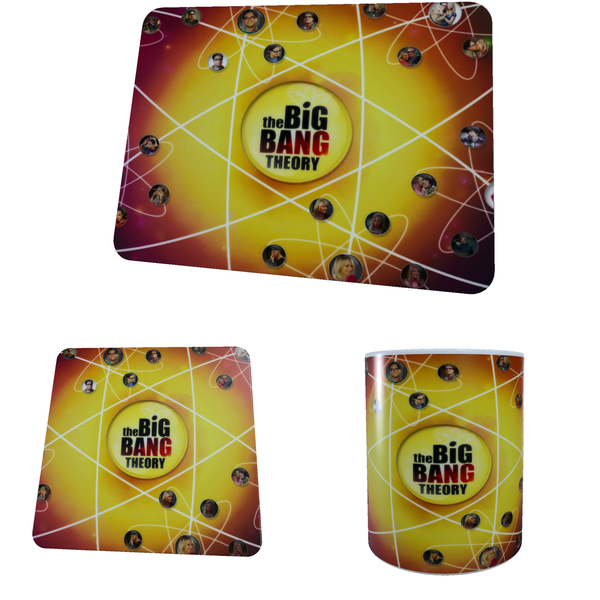The Big Bang Theory - Logo - Coffee Mug, Coaster and Mouse Pad Combo