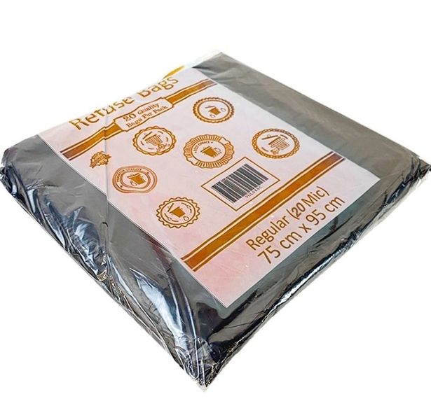 Refuse Bag Black (750mm x 950mm) 20micron