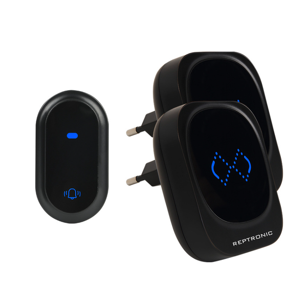 Reptronic DIY black wireless doorbell: RPTDB46 - 2R1B