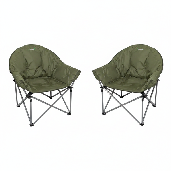 Kaufmann Outdoor Folding Padded Chair Sofa for Camping &amp; Patios - 2 Pack