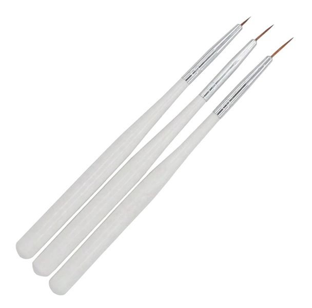 Precision Nail Art Brush Set - 3 Pieces