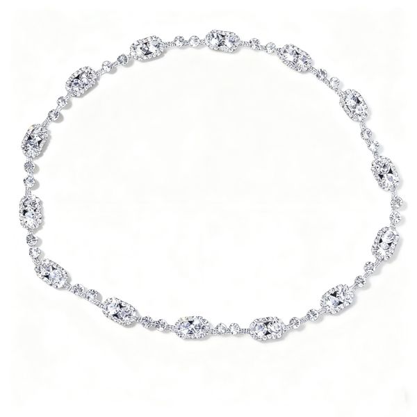 Silver Flower Girl Headpiece for Wedding - Crystal Headband