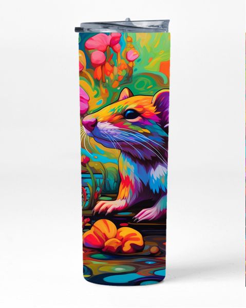 Beaver Orchids Neon 20 Oz Straight Skinny Tumbler