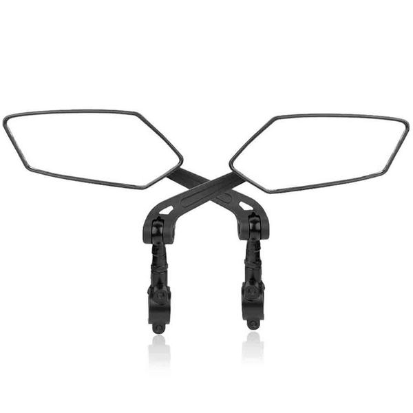 Rotatable HD Crystal Clear Glass Handlebar Rearview Mirror 2 Piece