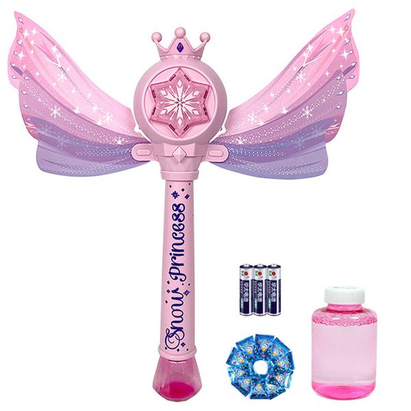 Bubble Wands for Kids Girls-LED Light &amp; Music Bubble Machine for Toddler