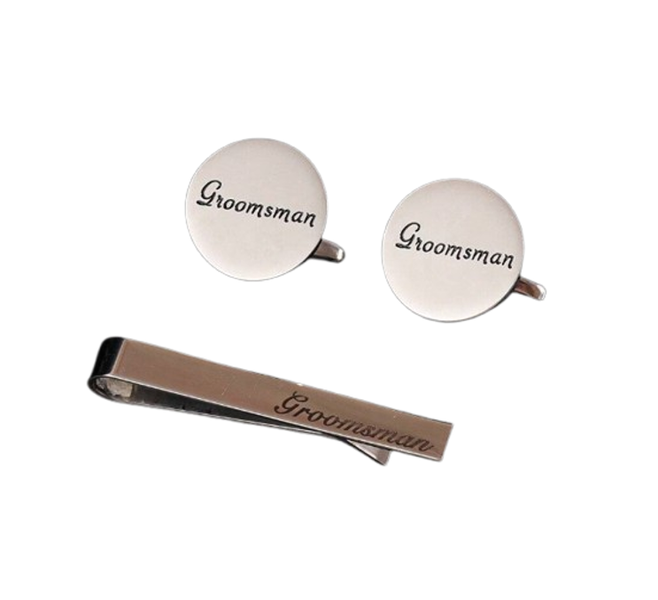 Tie Clip &amp; Cufflink set - Groomsman